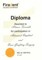 Сертификат Алимова Ф.К. Имплантация и костная пластика