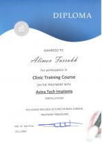 Сертификат Алимова Ф.К. Имплантационная система AstraTech